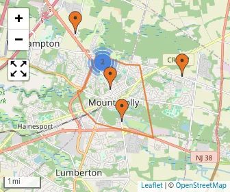 Area schools map